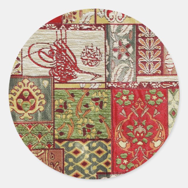Rond sticker en tissu turc (Devant)