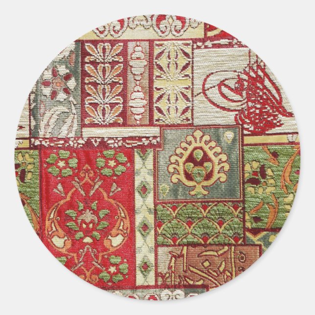 Rond sticker en tissu turc (Devant)