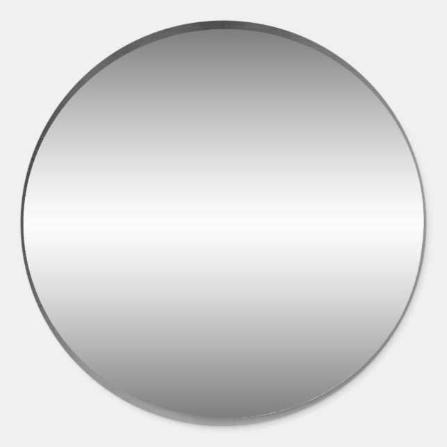 Rond Sticker en tôle métallique lisse (Devant)