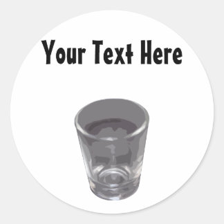 Rond Sticker en verre d'argent personnalisable