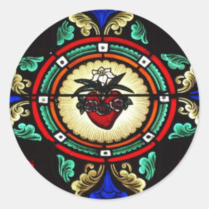 Rond Sticker en verre de coeur immaculé