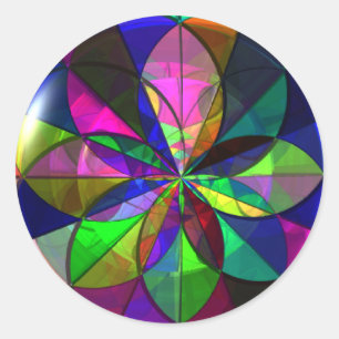 Rond Sticker en verre tendu