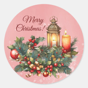 Rond Sticker en vinyle de Noël