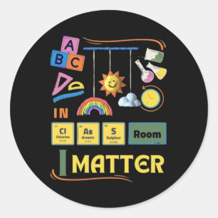 Rond Sticker enseignant de la salle I