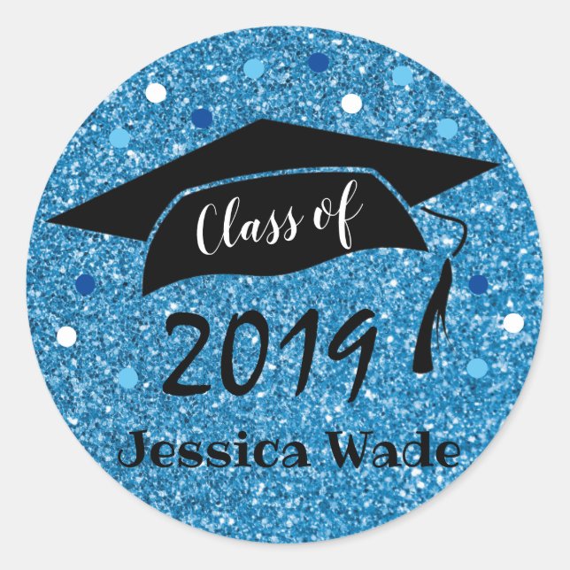 Rond Sticker Enveloppe Graduation Sceau Fun Faux Partie (Devant)