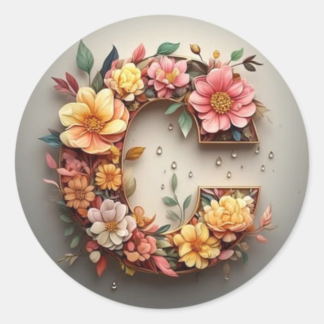 Rond Sticker Enveloppe Lettre C (Devant)