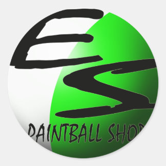 Rond sticker ES paintball green