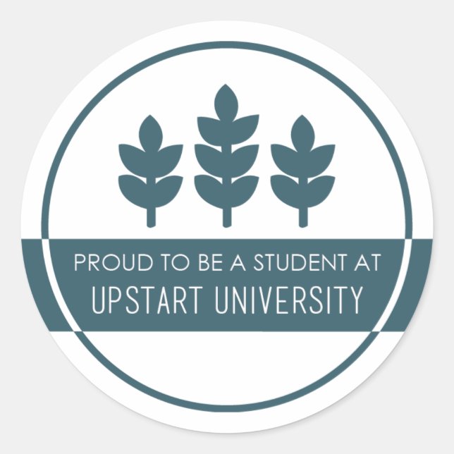 Rond Sticker étudiant fier (Devant)