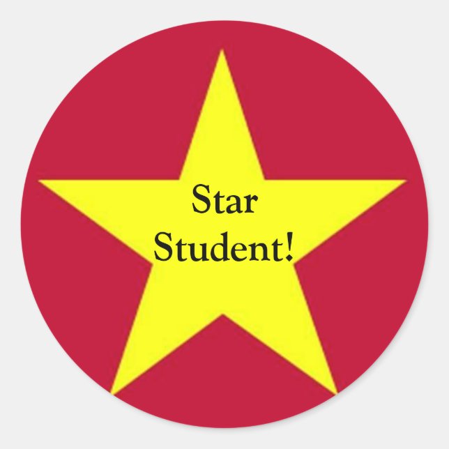 Rond Sticker Étudiant Star (Devant)