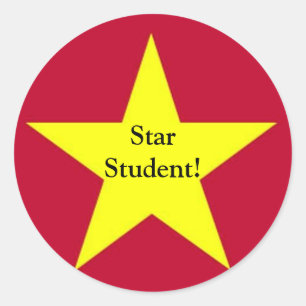 Rond Sticker Étudiant Star