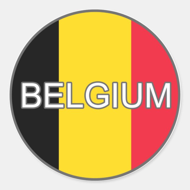 Rond Sticker Euro Belgique (Devant)