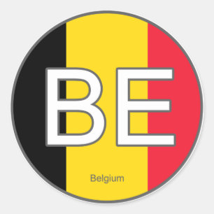 Rond Sticker Euro Belgique