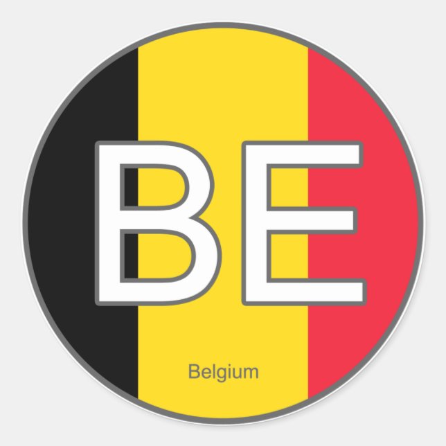 Rond Sticker Euro Belgique (Devant)