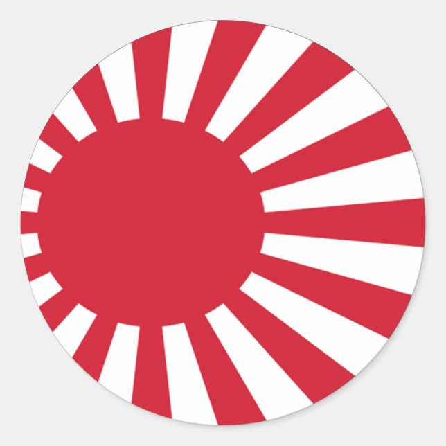 Rond Sticker Euro Drapeau Impérial Japonais (Devant)