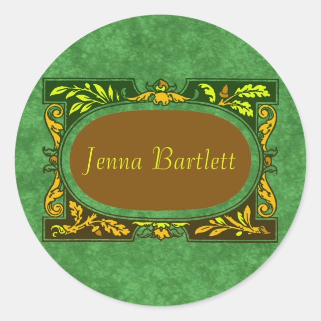 Rond Sticker Ex Libris Cartouche (Devant)