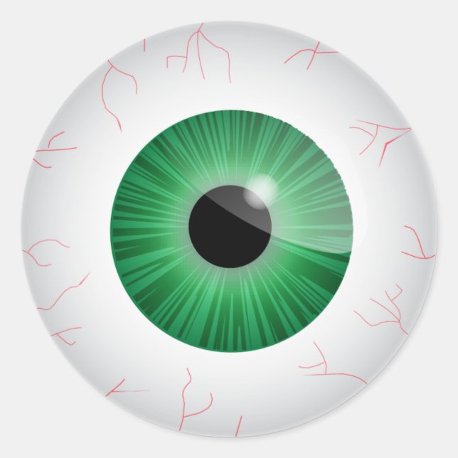 Rond Sticker Eyeball Vert (Devant)