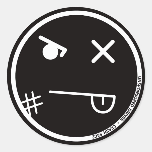 Rond Sticker face de crash #2 (3 pouces) USD (Devant)