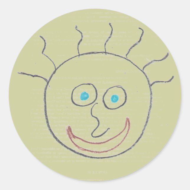 Rond Sticker Faces Funny (Devant)