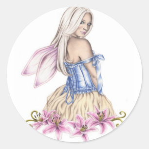 Rond Sticker Fairy Stargazer
