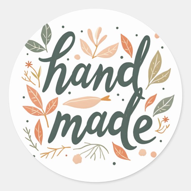 Rond Sticker "fait main" (Devant)