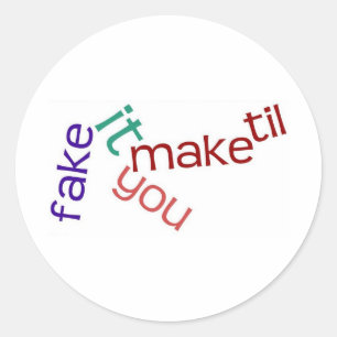 Rond Sticker Fake It