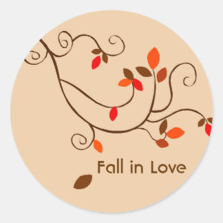 Rond Sticker Fall in Love
