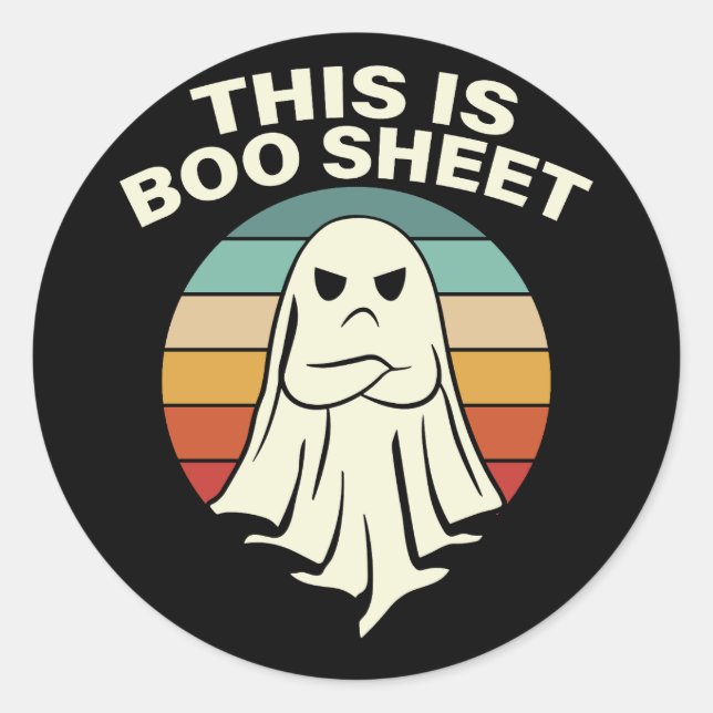 Rond Sticker Fantôme "Boo Sheet" (Devant)