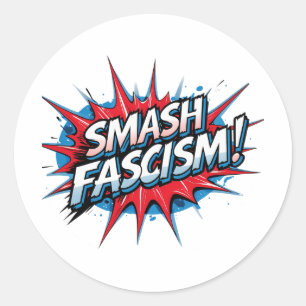 Rond Sticker Fascisme Smash