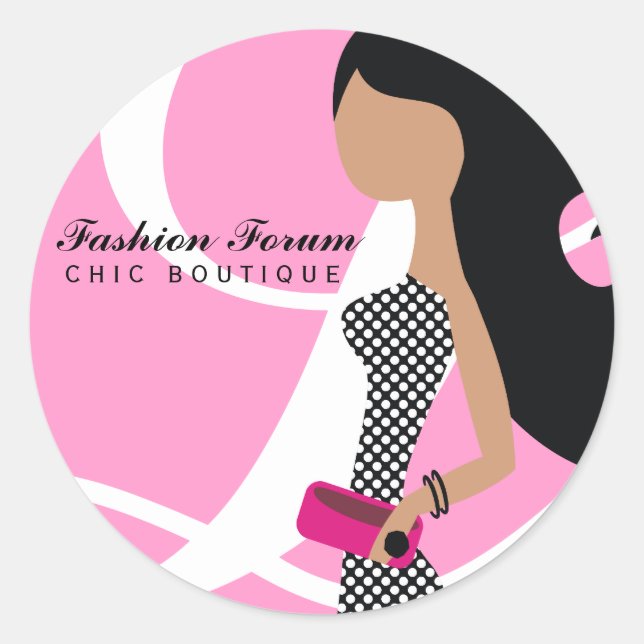 Rond Sticker Fashionista 311-High Pink (Devant)
