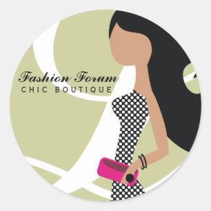 Rond Sticker Fashionista 311-High Posh argent vert