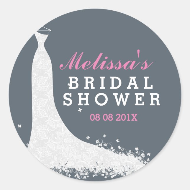 Rond Sticker Faveur Mariage Fête des mariées (Devant)