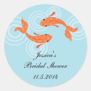 Rond Sticker Favker Koi Fish Pond