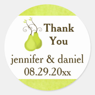 Rond Sticker Favor de mariage de 1,5 po   Paire parfait