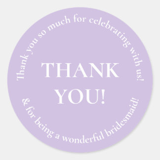 Rond Sticker Favor Merci violet