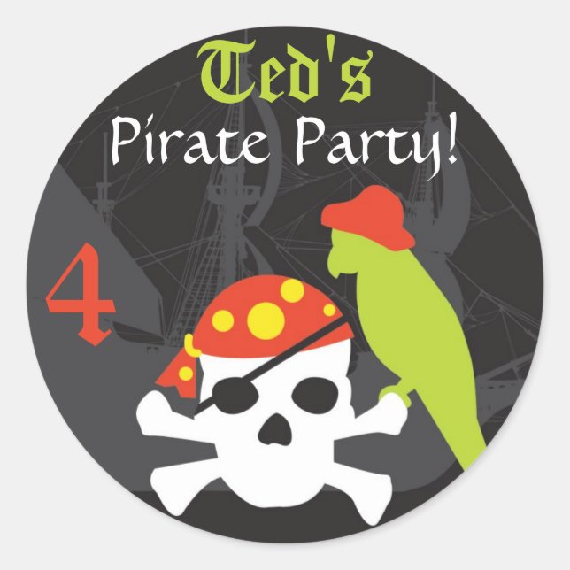 Rond Sticker Favoriser - Pirate (Devant)