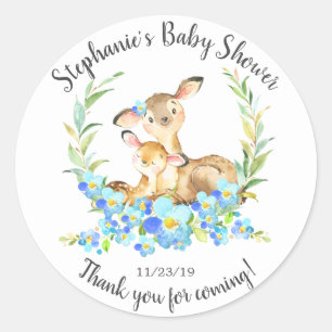 Rond Sticker Favour pour maman & bébé Deer Shower