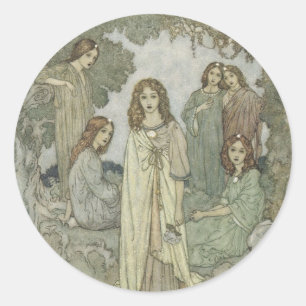 Rond Sticker Féerie victorien