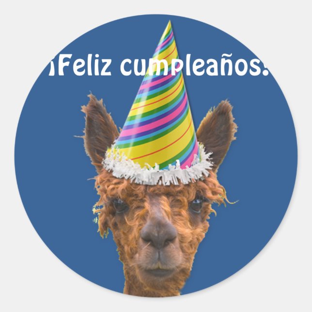 Rond Sticker Feliz Cumpleanos (Devant)