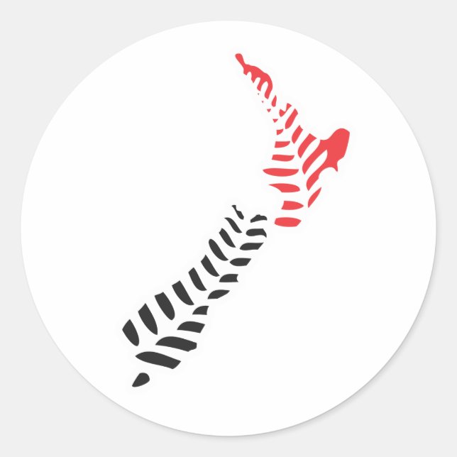 Rond Sticker Fern NZ 5 (Devant)