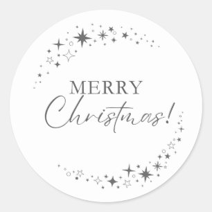 Rond Sticker Festive Joyeux Noël.
