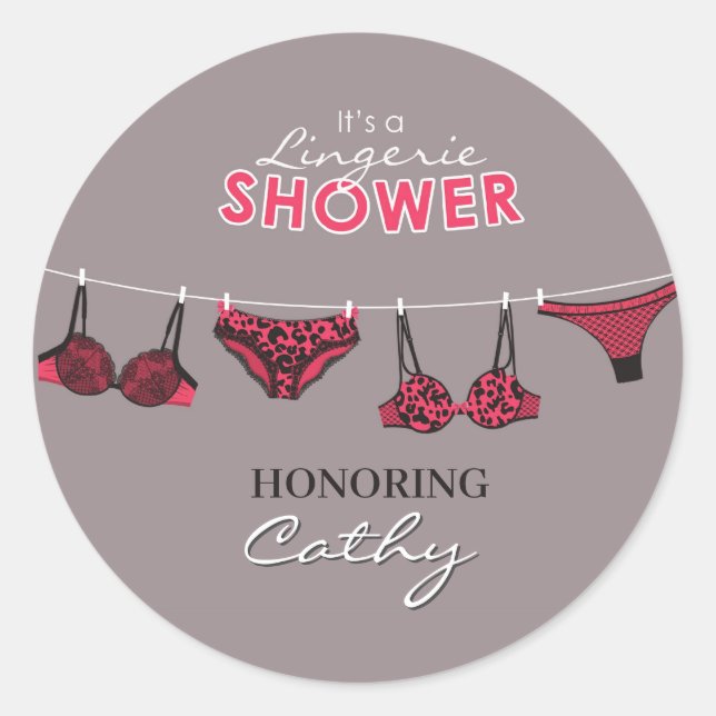 Rond Sticker Fête des mariées de lingerie (Devant)