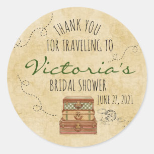 Rond Sticker Fête des mariées de voyage