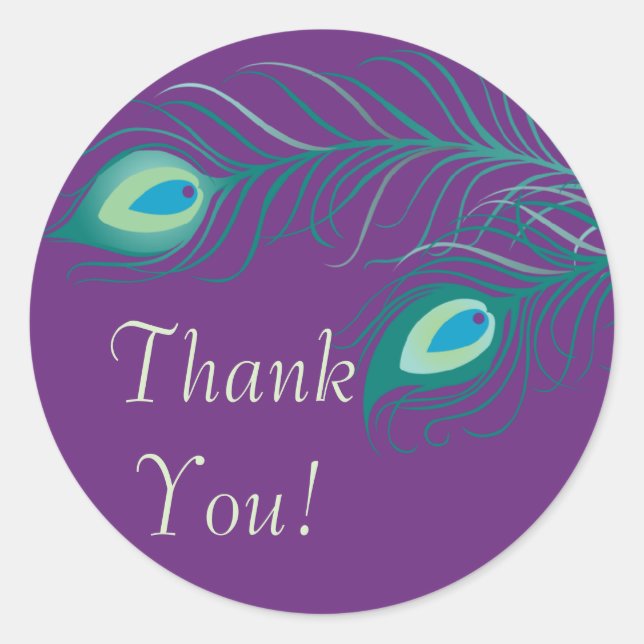 Rond Sticker Fête des mariées Pieds Peacock (Devant)