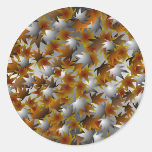 Rond Sticker feuille