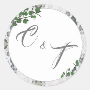 Rond Sticker Feuille en dentelle blanche et Rose