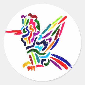 Rond Sticker Fiesta Hummingbird