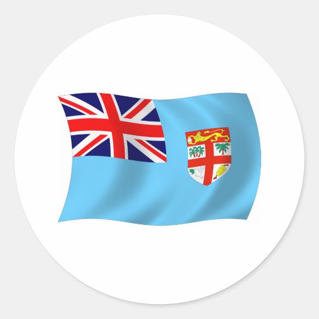 Rond Sticker Fiji Flag (Devant)