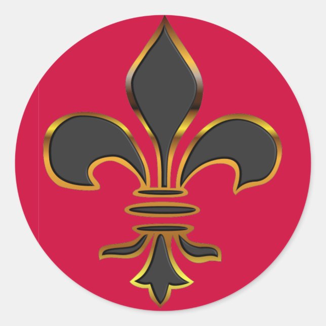 Rond Sticker Fleur-de-lis (Devant)