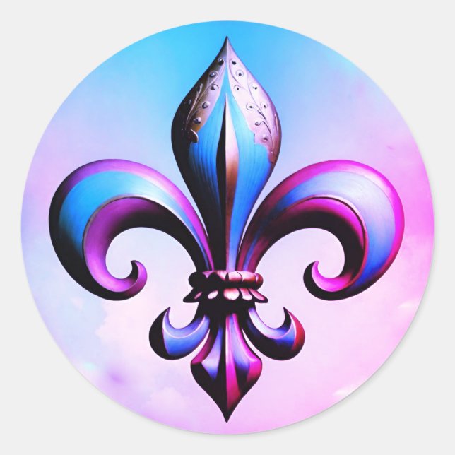 Rond Sticker Fleur de lis (Devant)