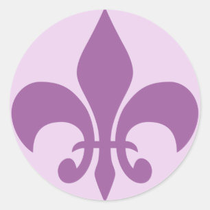 Rond Sticker Fleur de Lise à Lilacs